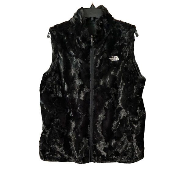 The North Face Black Faux Fur Reversible Vest - Picture 1 of 5
